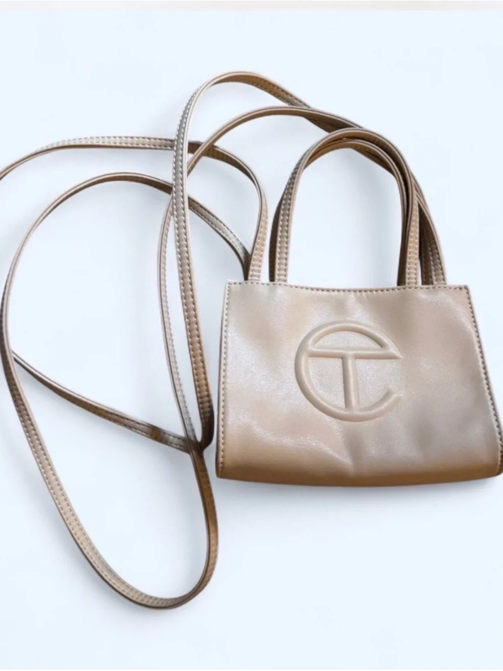 Telfar Mini Shopping Bag in Light Beige - Picture 5 of 6